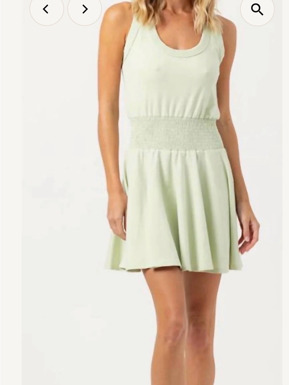 Sundays Mint Green Smocked-Waist Tank Dress - Picture 5 of 6